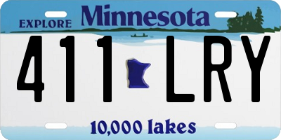 MN license plate 411LRY