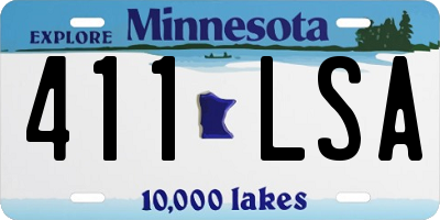MN license plate 411LSA