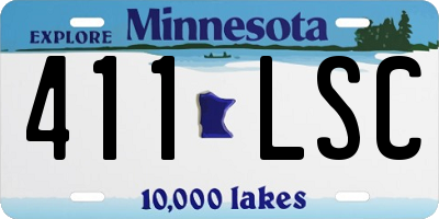 MN license plate 411LSC