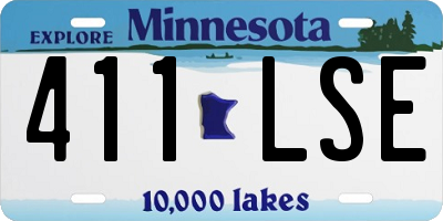 MN license plate 411LSE