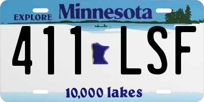 MN license plate 411LSF