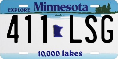 MN license plate 411LSG