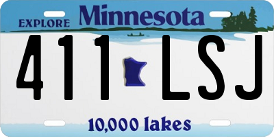 MN license plate 411LSJ