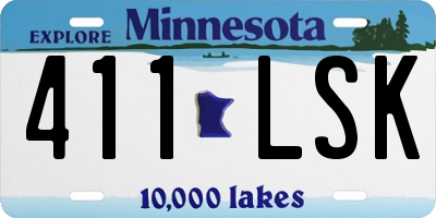 MN license plate 411LSK