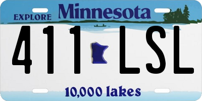 MN license plate 411LSL
