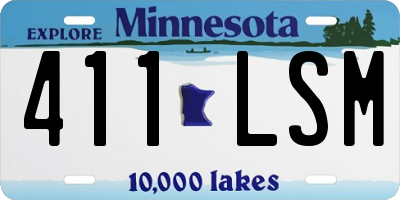 MN license plate 411LSM