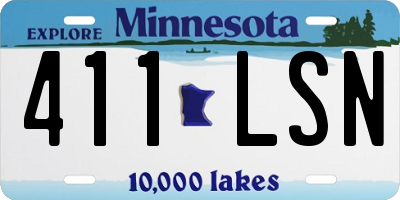 MN license plate 411LSN