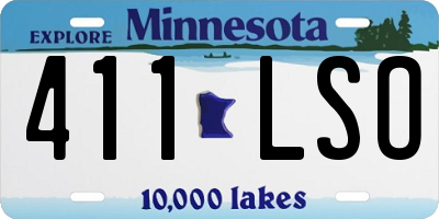 MN license plate 411LSO