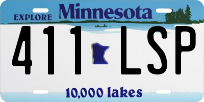 MN license plate 411LSP