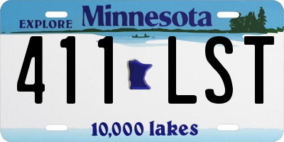 MN license plate 411LST