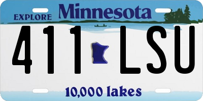 MN license plate 411LSU