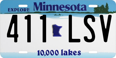 MN license plate 411LSV