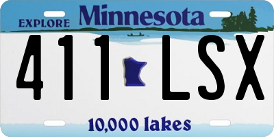 MN license plate 411LSX