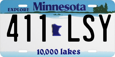 MN license plate 411LSY