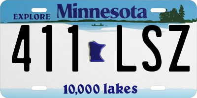 MN license plate 411LSZ
