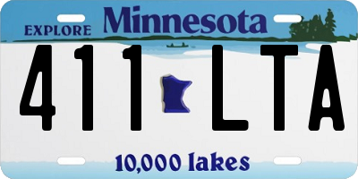 MN license plate 411LTA