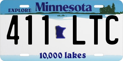 MN license plate 411LTC