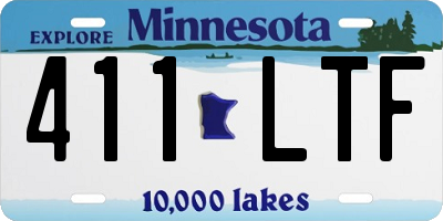 MN license plate 411LTF