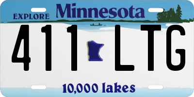 MN license plate 411LTG