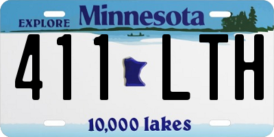 MN license plate 411LTH