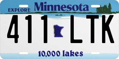 MN license plate 411LTK