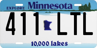 MN license plate 411LTL