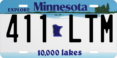 MN license plate 411LTM