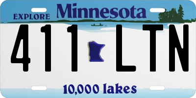 MN license plate 411LTN