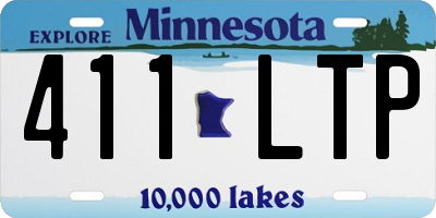 MN license plate 411LTP