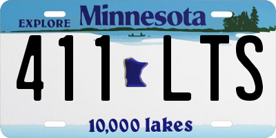 MN license plate 411LTS