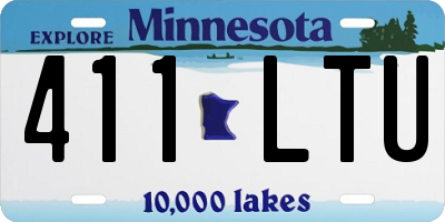 MN license plate 411LTU