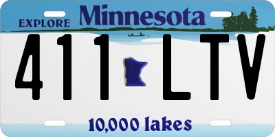 MN license plate 411LTV