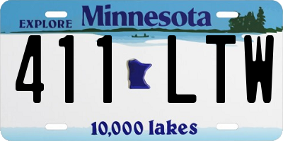 MN license plate 411LTW