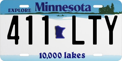 MN license plate 411LTY