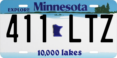 MN license plate 411LTZ