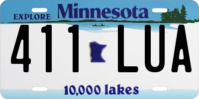 MN license plate 411LUA