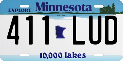 MN license plate 411LUD