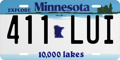MN license plate 411LUI