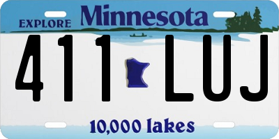 MN license plate 411LUJ