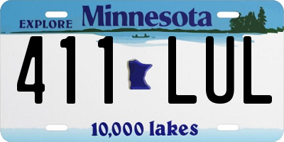 MN license plate 411LUL