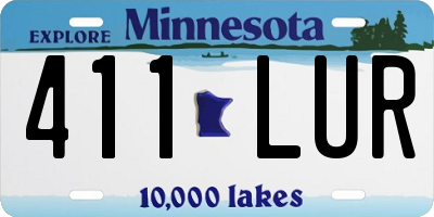 MN license plate 411LUR