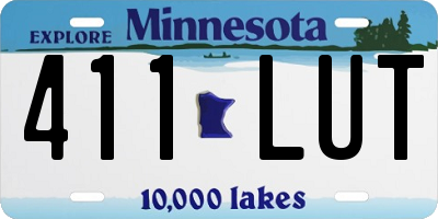 MN license plate 411LUT