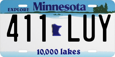 MN license plate 411LUY