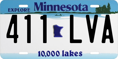 MN license plate 411LVA