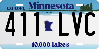 MN license plate 411LVC