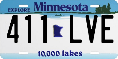 MN license plate 411LVE