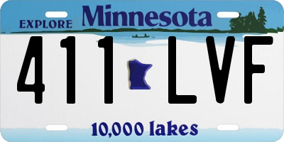 MN license plate 411LVF