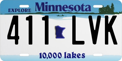 MN license plate 411LVK