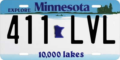 MN license plate 411LVL