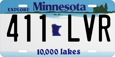 MN license plate 411LVR